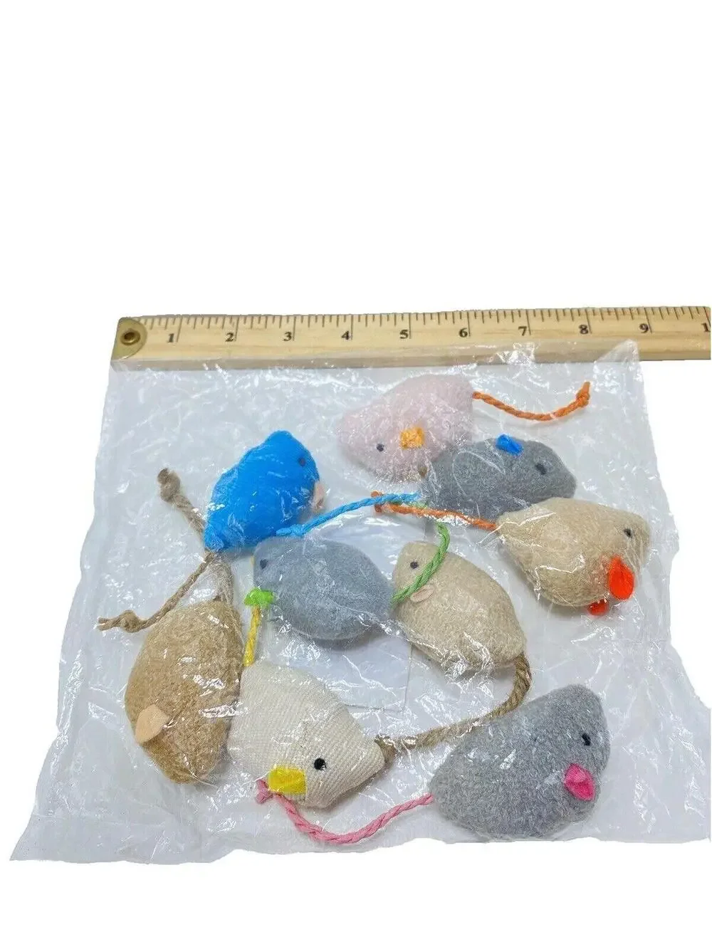 9-Piece Catnip Mouse Toy Set for Cats & Kittens Infused Catnip Play Toys New